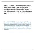 WGU D099 BUS 3130 Sales Management Exam Package with Solution Updated 2025&sol;2026 Comprehensive Study Resource