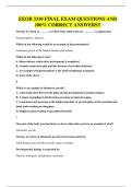 EEOB 3310 EXAMS BUNDLE&comma; ALL WITH QUESTIONS AND 100&percnt; CORRECT ANSWERS
