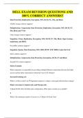 DELL EXAM QUESTIONS AND 100&percnt; CORRECT VERIFIED ANSWERS