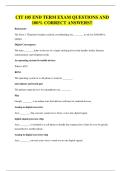 CIT 105 EXAM QUESTIONS AND 100&percnt; CORRECT VERIFIED ANSWERS