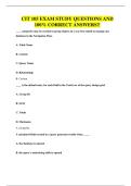 CIT 105 EXAM QUESTIONS AND 100&percnt; CORRECT VERIFIED ANSWERS