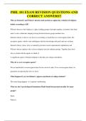 PHIL 101 EXAM REVISION QUESTIONS AND CORRECT ANSWERS
