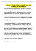 PHIL 101 FINAL EXAM QUESTIONS AND CORRECT ANSWERS