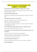 PHIL 101 EXAM 3 QUESTIONS AND CORRECT ANSWERS