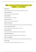 PHIL 101 EXAMS BUNDLE&comma; ALL WITH QUESTIONS AND 100&percnt; CORRECT ANSWERS