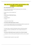 NSG 505 EXAM REVISION QUESTIONS AND CORRECT ANSWERS