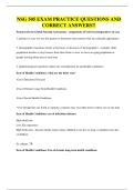 NSG 505 EXAM PRACTICE QUESTIONS AND CORRECT ANSWERS
