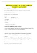 NSG 505 EXAM STUDY QUESTIONS AND CORRECT ANSWERS