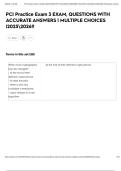 PCI Practice Exam 3 EXAM&comma; QUESTIONS WITH ACCURATE ANSWERS &vert; MULTIPLE CHOICES &vert;20252026&excl;&excl;