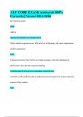 ALF CORE EXAM&vert; Answered 100&percnt; Correctly&vert; Newest 2025-2026