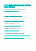 ALF Core Test&vert; Answered 100&percnt; Correctly&vert; Latest 2025-2026