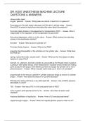 DR&period; KOST ANESTHESIA MACHINE LECTURE QUESTIONS & ANSWERS