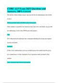 CORE ALF Exam 2025&vert; Questions and Answers&comma; 100&percnt; Correct