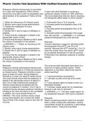 Pharm&colon; Cardio Test Questions With Verified Answers Graded A&plus;