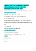 Florida ALF Core competency multiple choices Exam&vert; All correct Answers highlighted&vert; Latest 2025-2026