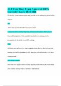 ALF Core Final Exam&vert; Answered 100&percnt; Correctly&vert; Latest 2025-2026