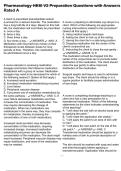 Pharmacology HESI V2 Preparation Questions with Answers Rated A