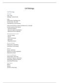 Cell Biology Detailed Notes 