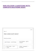 NHM 454 EXAM 2 QUESTIONS WITH COMPLETE SOLUTIONS 2025&excl;&excl;