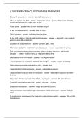 LEOCE REVIEW QUESTIONS & ANSWERS