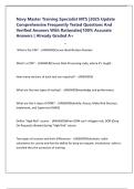 Navy Master Training Specialist MTS &vert;2025 Update Comprehensive Frequently Tested Questions And Verified Answers With Rationales&vert;100&percnt; Accurate Answers &vert; Already Graded A&plus;
