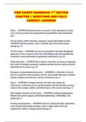 FIRE CHIEFS HANDBOOK 7TH EDITION CHAPTER 1 QUESTIONS AND FULLY CORRECT ANSWERS