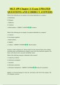 MGT 499 Chapter 11 Exam UPDATED  QUESTIONS AND CORRECT ANSWERS