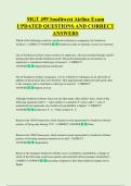 MGT 499 Southwest Airline Exam  UPDATED QUESTIONS AND CORRECT  ANSWERS
