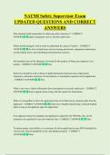 NATMI Safety Supervisor Exam  UPDATED QUESTIONS AND CORRECT  ANSWERS