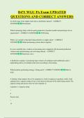 D471 WGU PA Exam UPDATED  QUESTIONS AND CORRECT ANSWERS