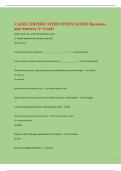 CAISS CERTIFICATION STUDY GUIDE Questions  and Answers A&plus; Grade