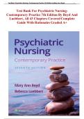 Test Bank For Psychiatric Nursing-Contemporary Practice 7th Edition By Boyd And Luebbert&comma; All 43 Chapters Covered Complete Guide With Rationales Graded A&plus;