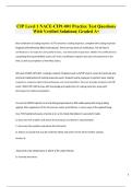 CIP Level 1 NACE-CIP1-001 Practice Test Questions  With Verified Solutions&vert; Graded A&plus; 