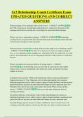 IAP Relationship Coach Certificate Exam  UPDATED QUESTIONS AND CORRECT  ANSWERS