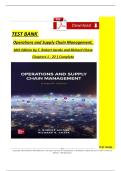 TEST BANK - Jacobs and Chase&comma; Operations and Supply Chain Management 16th Edition&comma; Chapters 1 - 22&comma; Complete Newest Version