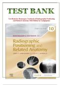 Test Bank for Bontragers Textbook of Radiographic Positioning and Related Anatomy 10th Edition by Lampignano &vert;&vert;Latest Edition &vert;&vert; All Chapters 1-20