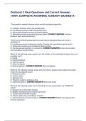 Orofacial 2 Final Questions and Correct Answers &lpar;100&percnt; COMPLETE ANSWERS&rpar; ALREADY GRADED A&plus;