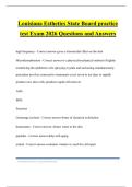 Louisiana Esthetics State Board practice test Exam 2026 Questions and Answers
