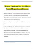 Michigan Esthetician State Board Theory Exam 2026 Questions and Answers