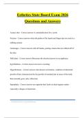 Esthetics State Board Exam 2026 Questions and Answers