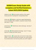 NARM Exam Study Guide with complete and Verified Solutions &vert; Latest 2025&sol;2026 Update&period;