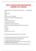 NCM 118 PRELIM EXAM QUESTIONS AND ANSWERS 100&percnt; VERIFIED 