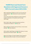 NARM Heart and Hands Test &vert; Questions with Approved Answers &vert; 100&percnt; Correct&vert; Latest 2025&sol;2026&period;