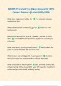 NARM &lpar;Prenatal&rpar; Test &vert; Questions with 100&percnt; Correct Answers &vert; Latest 2025&sol;2026&period;
