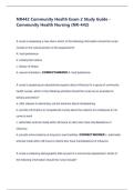 NR442 Community Health Exam 2 Study Guide - Community Health Nursing &lpar;NR-442&rpar; 