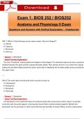 Exam 1&colon; BIOS 252 &sol; BIOS252 &ndash; Anatomy and Physiology II &lpar;2025&rpar; &vert; Chamberlain University &vert; Questions & Answers with Verified Explanations