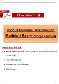 Microbiology BIOD 171 Module 4 Exam &ndash; Portage learning 2025 Actual Exam