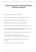 Portage Learning A&P 2&colon; Final Exam Questions  And Answers 2025&sol;2026