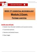 Microbiology BIOD 171 Module 2 Exam &ndash; Portage learning 2025 Actual Exam