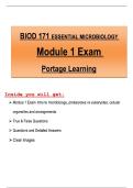 BIOD 171 Essential Microbiology &ndash; Modules 1&ndash;6 Exam & Final Exam &lpar;2024 &sol; 2025&rpar; Portage learning&sol;Geneva College